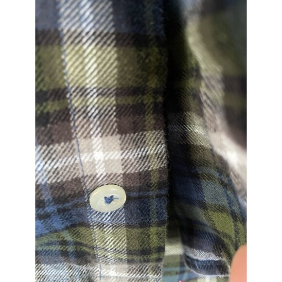 Pendleton WOOLENMILLS Wool Flannel Shirt Size XXL  PLAID BLUE/GREEN - Picture 11 of 16